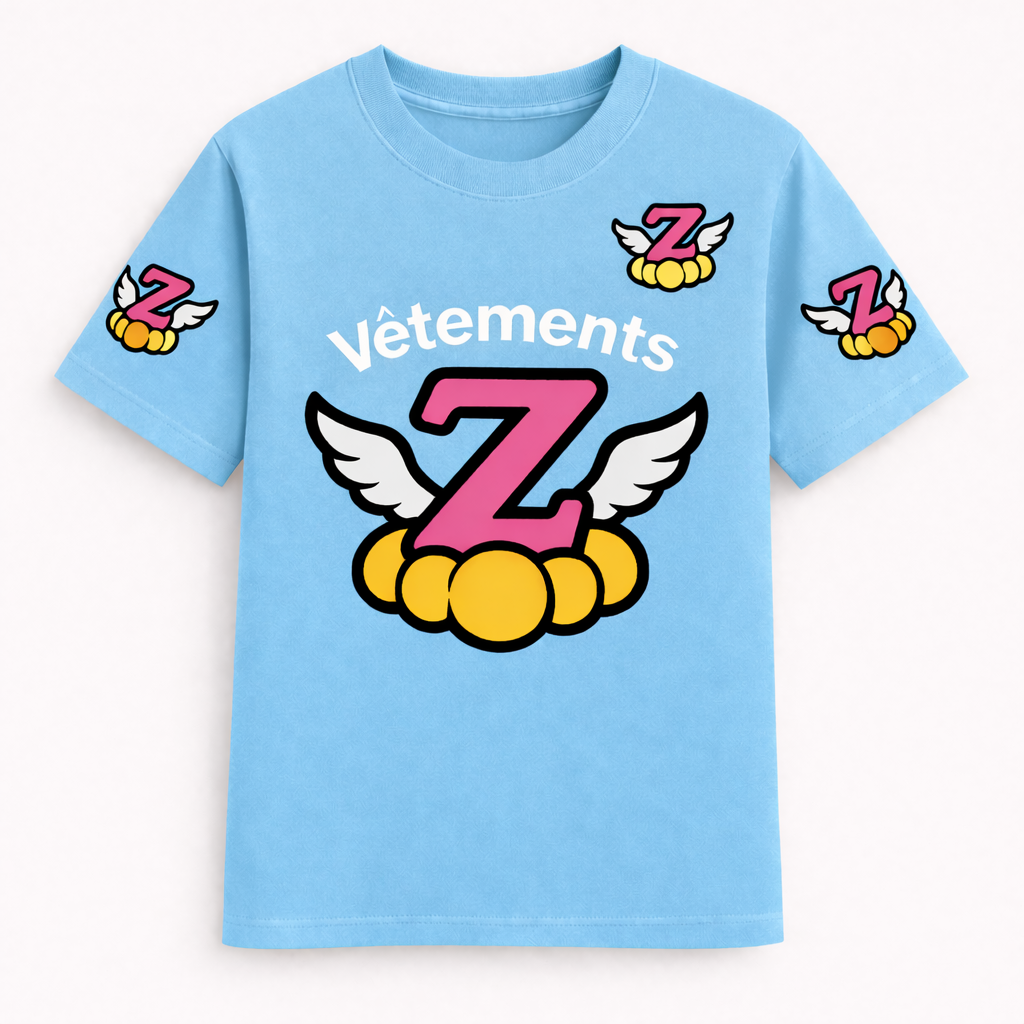 T-shirt bleu clair