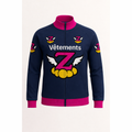 Veste zippée bleue foncée