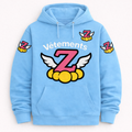 Sweat à capuche bleu clair