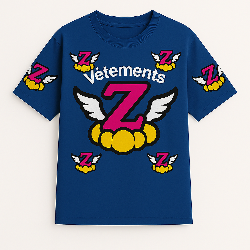 T-shirt bleu foncé